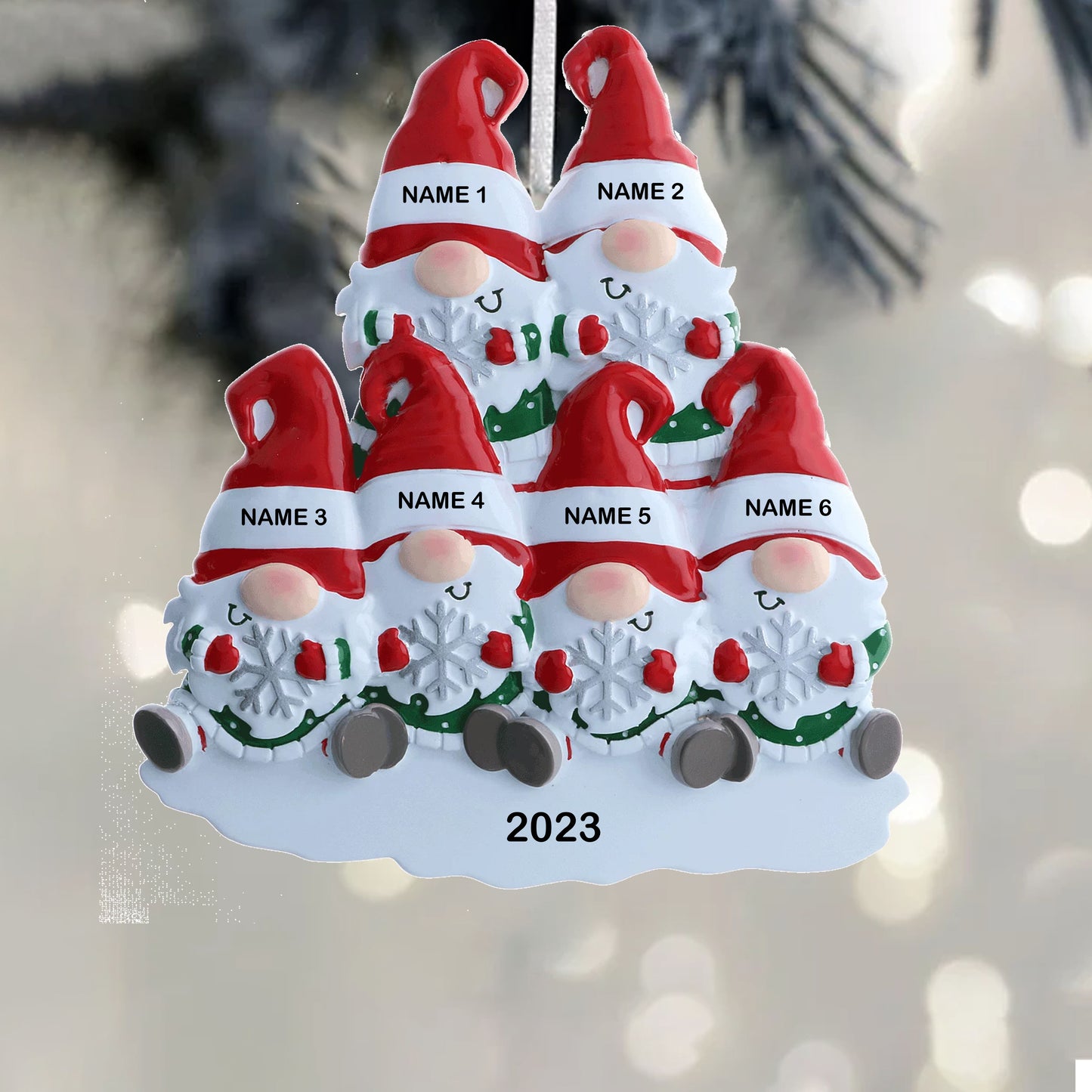 Personalized Family Gnome Ornaments