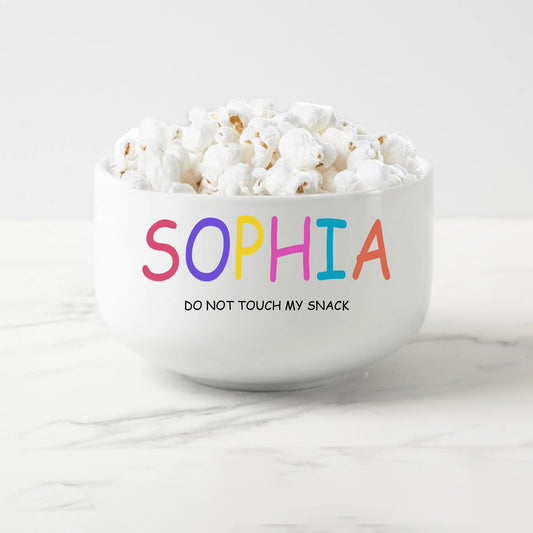Personalized Kids Popcorn Bowl