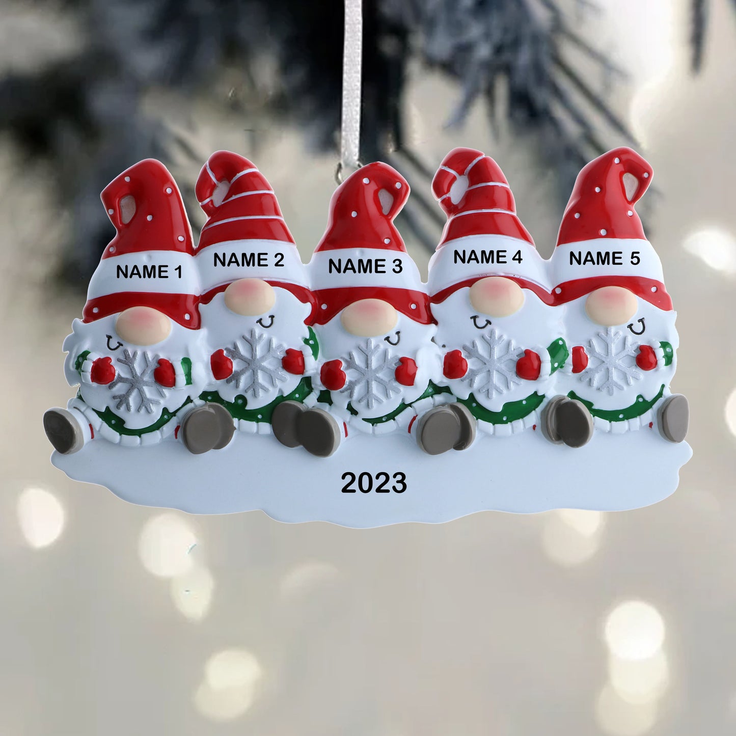 Personalized Family Gnome Ornaments