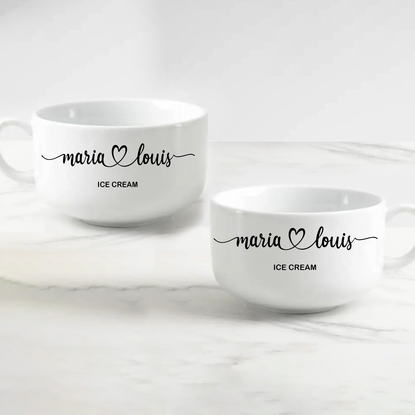 Wedding Ice Cream Bowls