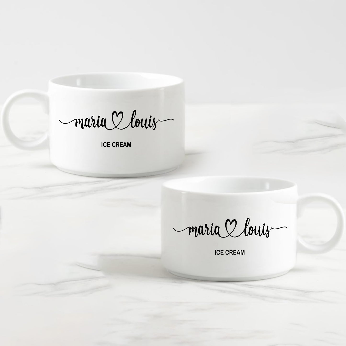 Wedding Ice Cream Bowls