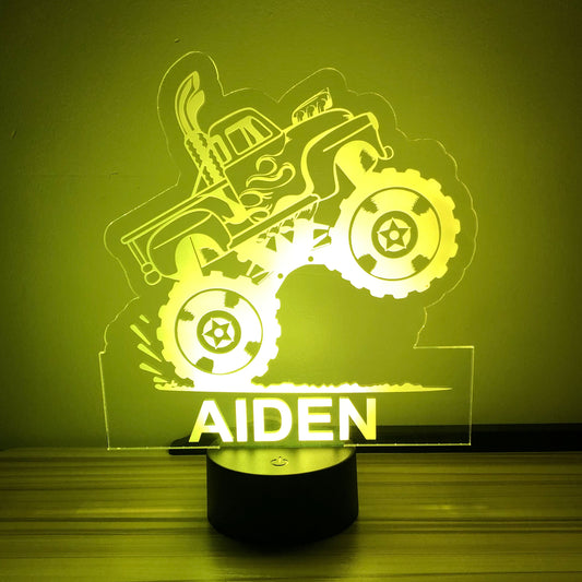Personalized Monster Truck Led Night Light