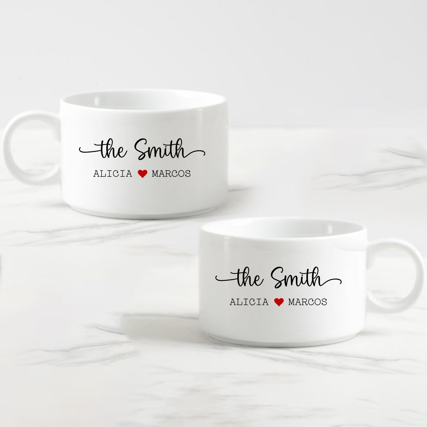 Romantic Couple Ice Cream Bowls