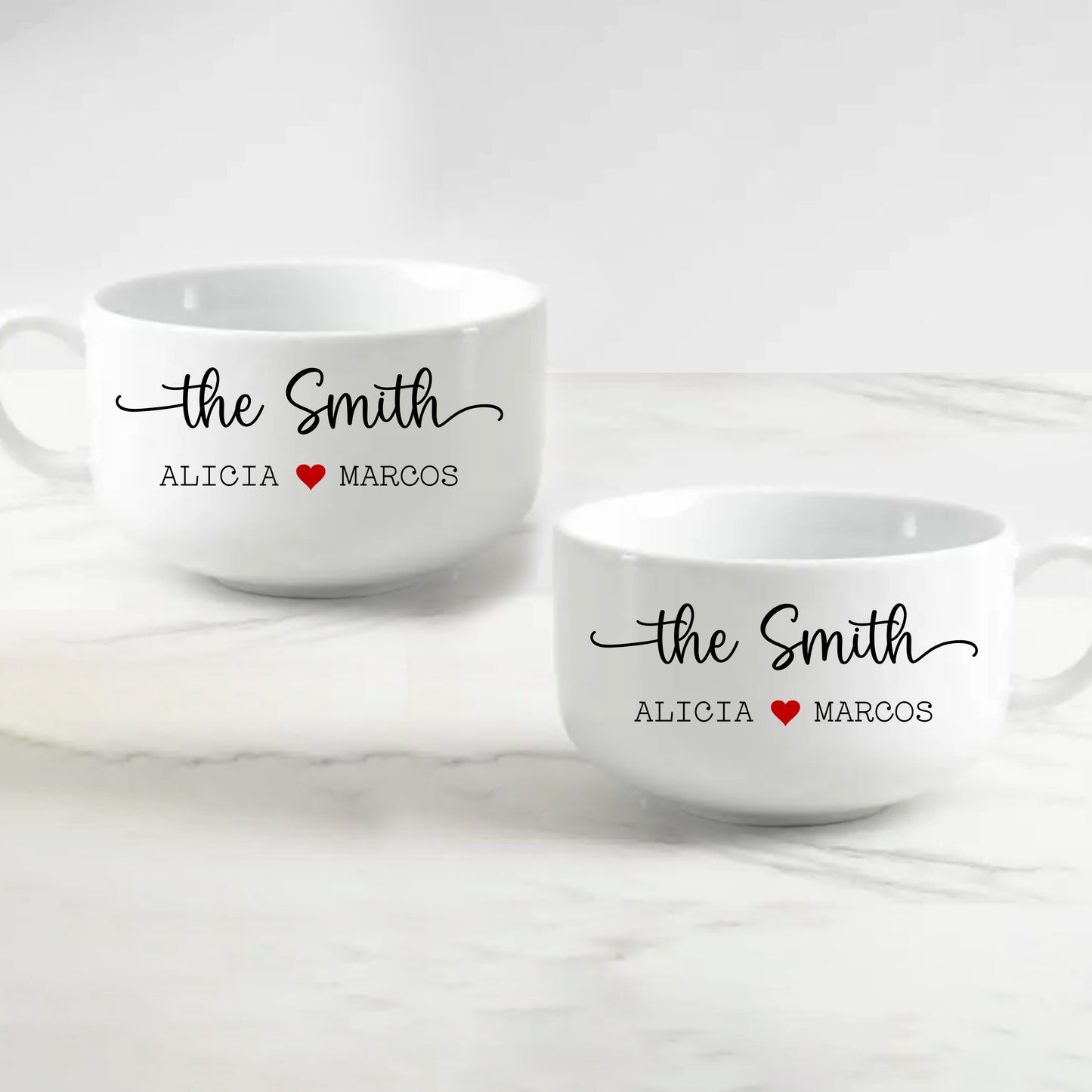 Romantic Couple Ice Cream Bowls