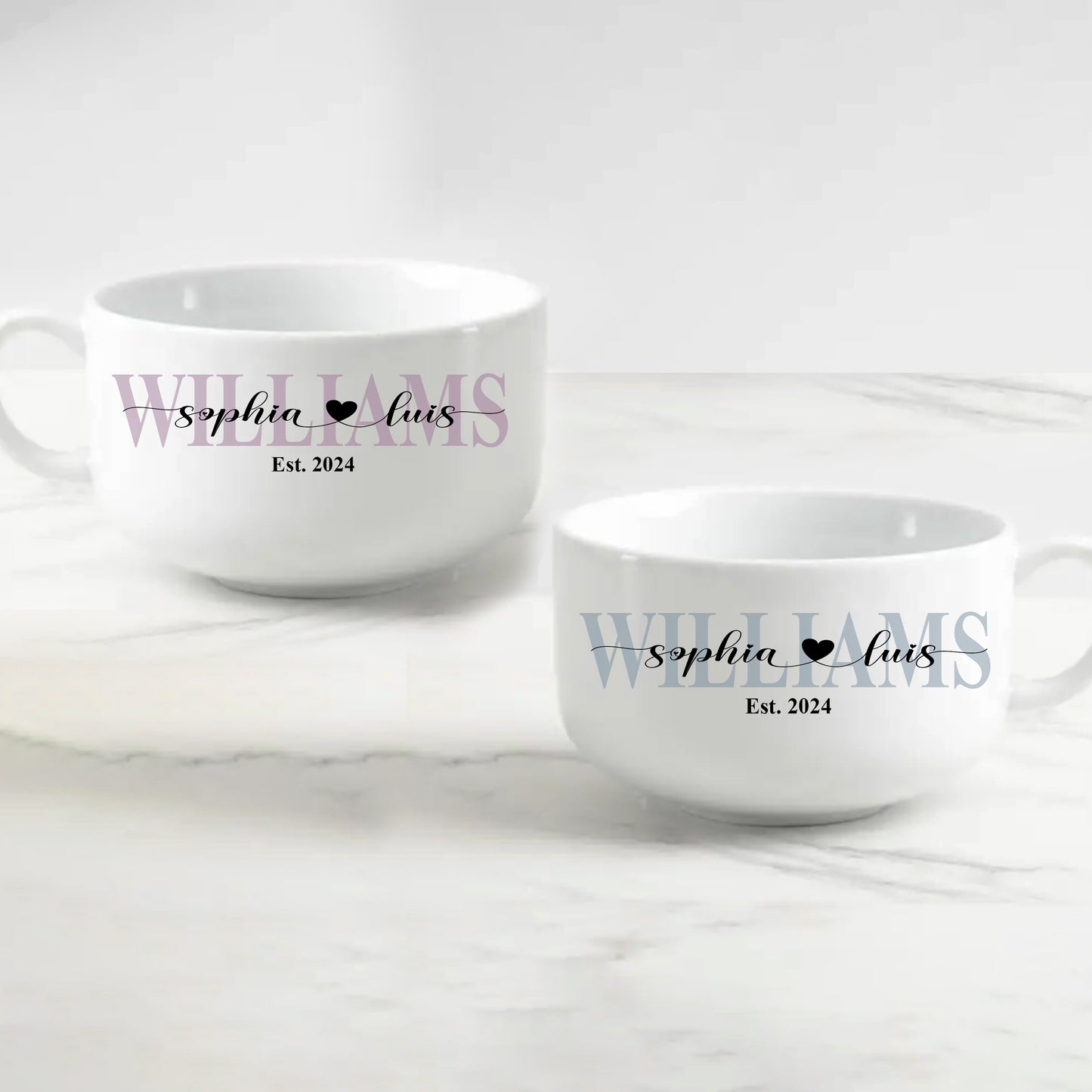 Romantic Couple Ice Cream Bowls