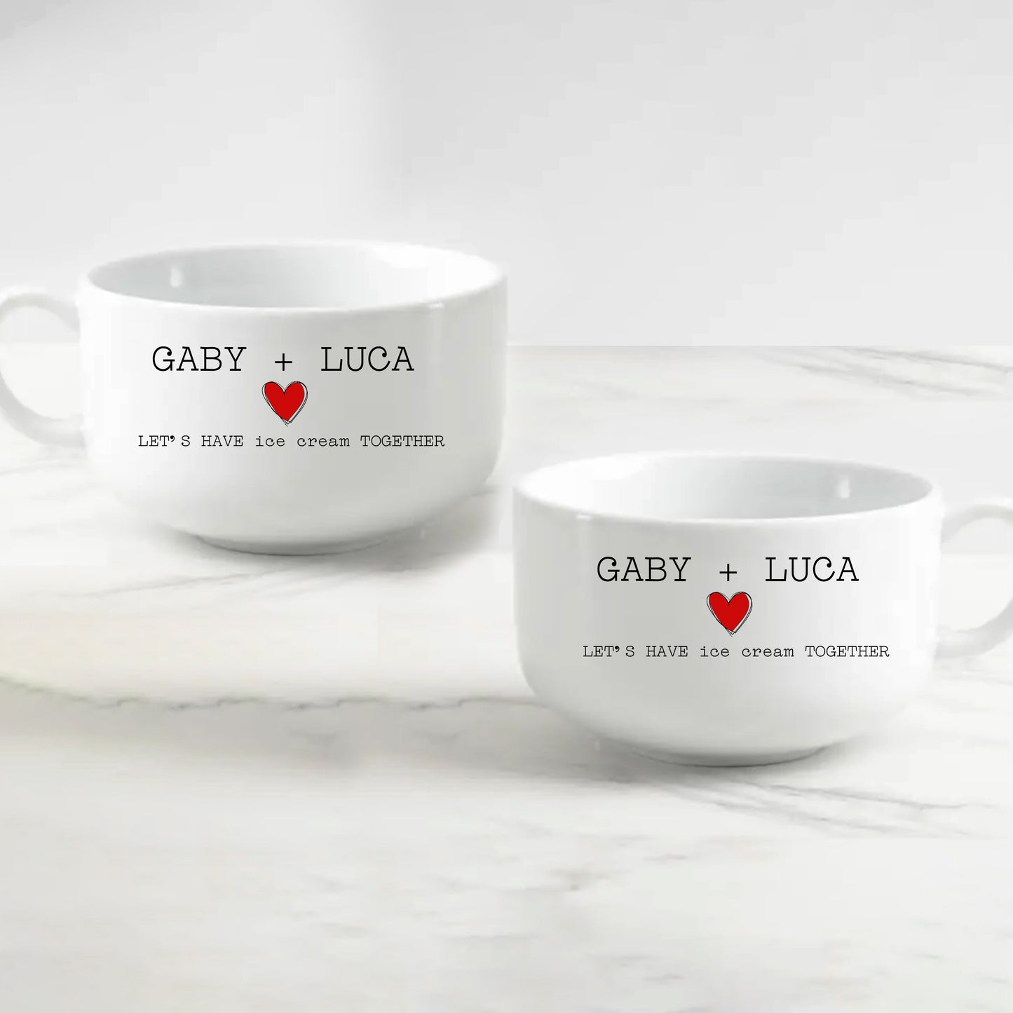 Couple Ice Cream Bowls