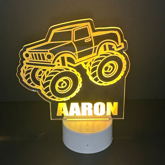 Monster Truck Personalized LED Sign