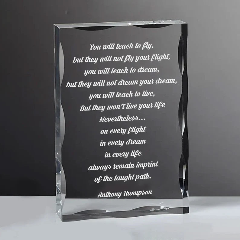 Personalized Message Keepsake Block