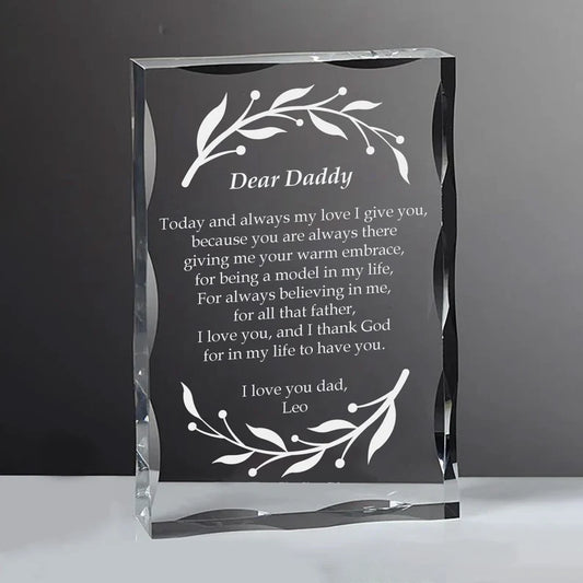 Custom Message Keepsake Block