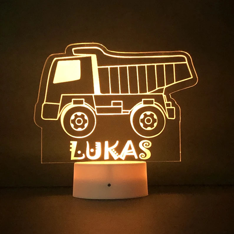 Personalized Name Truck Night Light