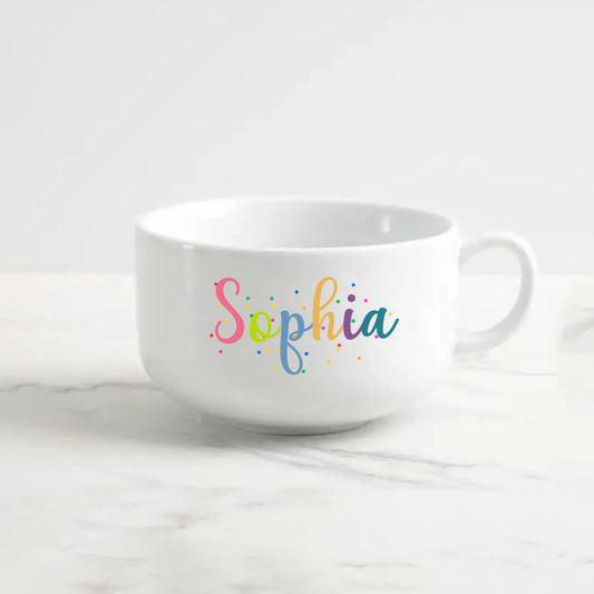 Personalized Large Colorful Ice cream Bowl