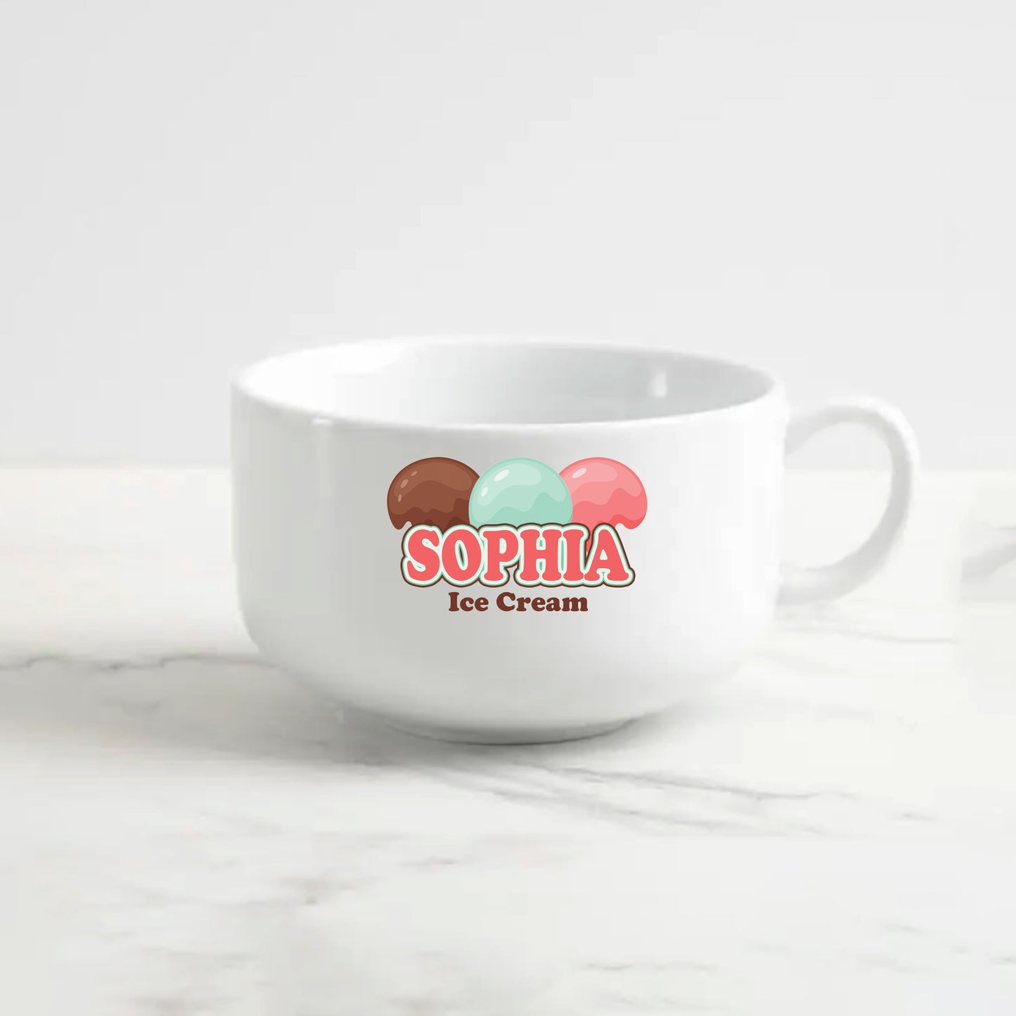 Personalized Large Ice Cream Bowl