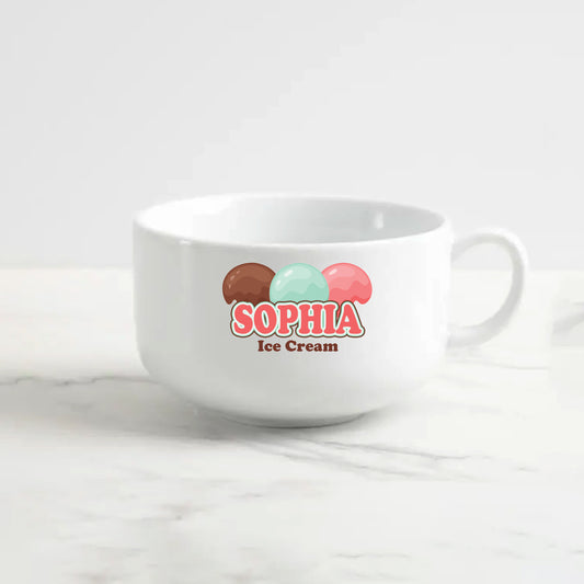 Personalized Large Ice Cream Bowl