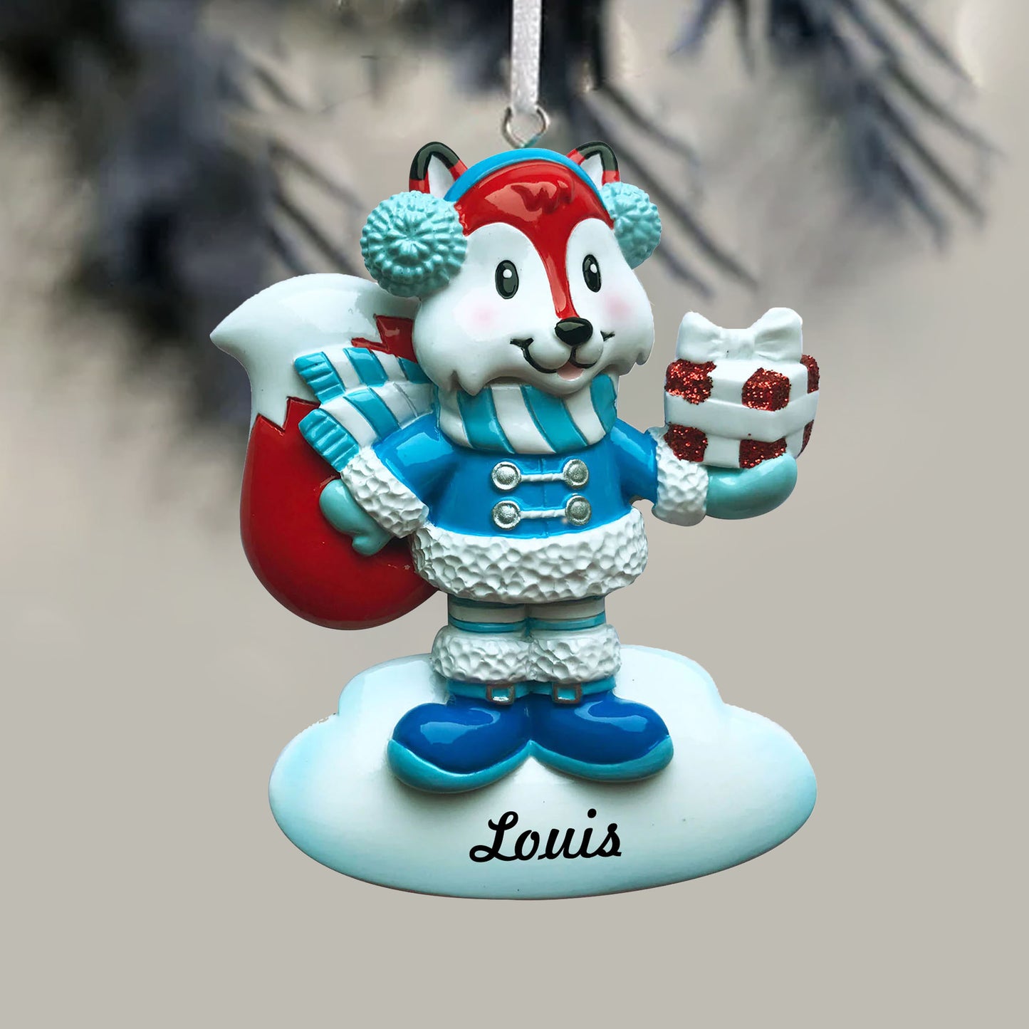 Fox Personalized Christmas Ornament