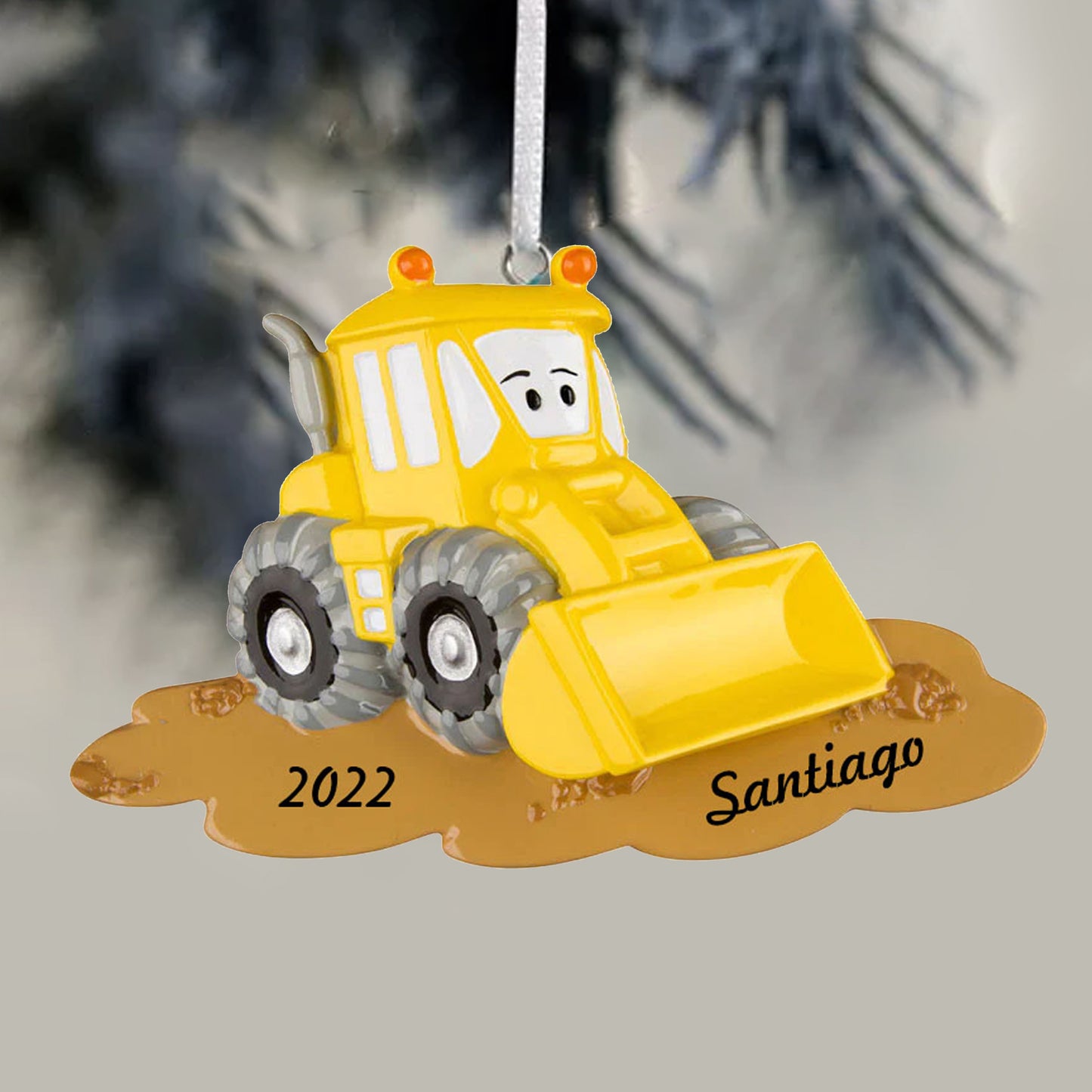 Construction Excavator Truck Christmas Ornament