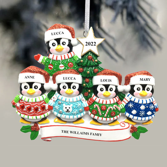 Personalized Penguin Christmas Ornaments
