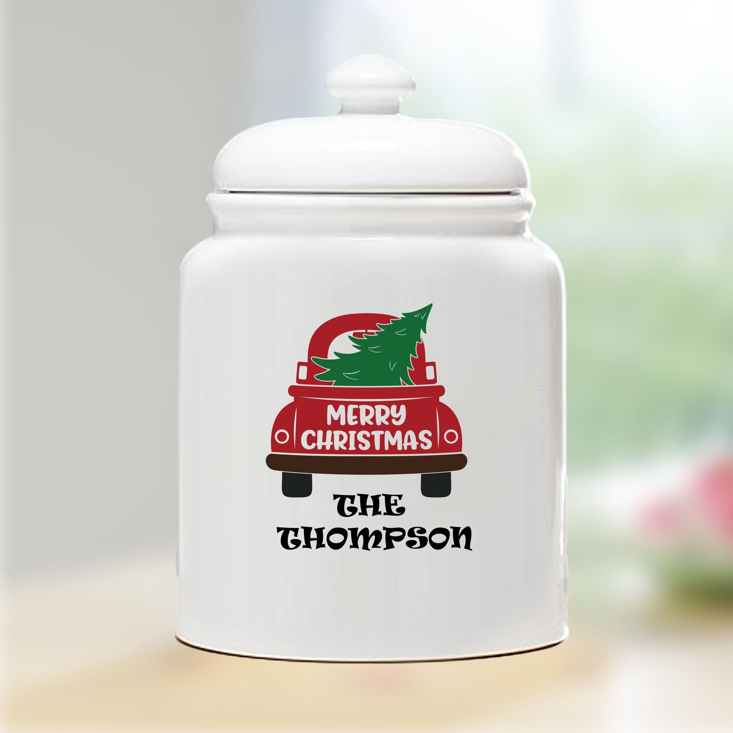 Personalized Christmas Cookie Jar