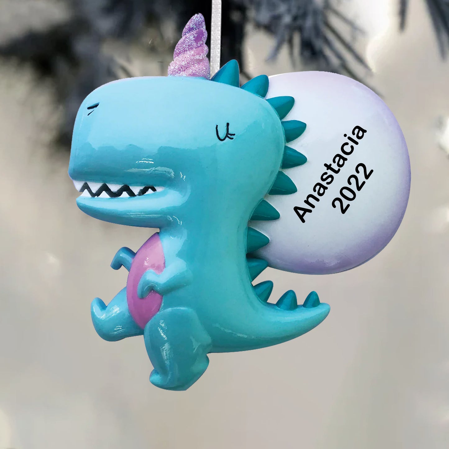 Personalized Dinosaur Christmas Ornament For Kids