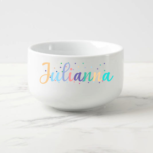 Personalized Colorful Snack Bowl