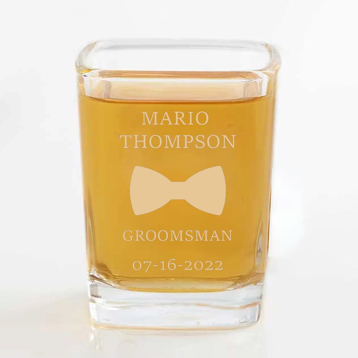 Personalized Groomsman Shot Glass