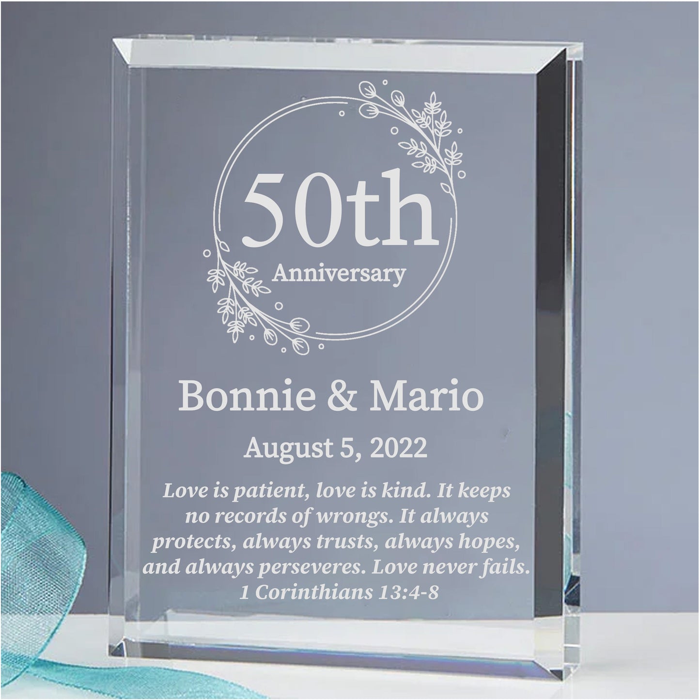 Personalized Anniversary Keepsake Block