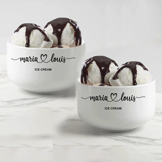 Wedding Ice Cream Bowls