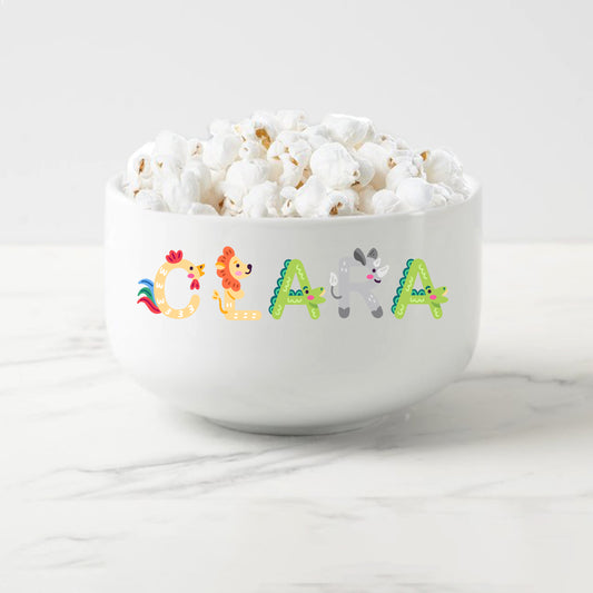 Animal Kids Popcorn Bowls