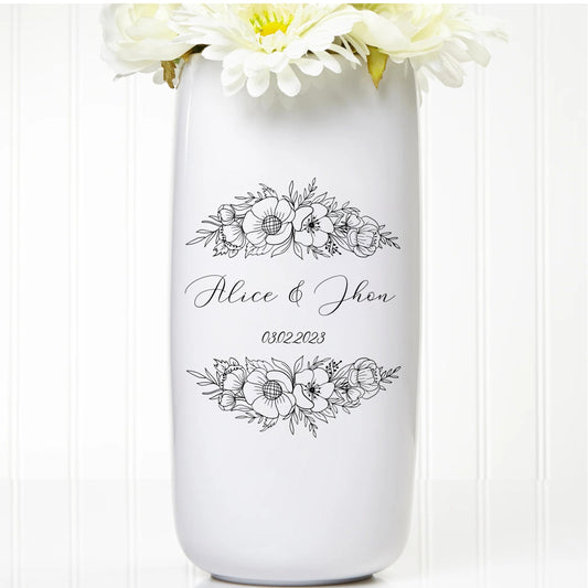 Personalized Your Wedding Flower Vase