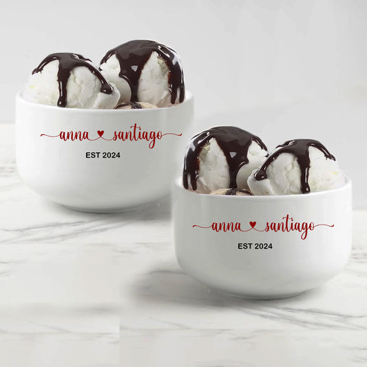 Wedding Ice Cream Bowls