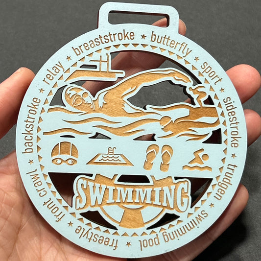 Personalized Swimming Christmas Ornament