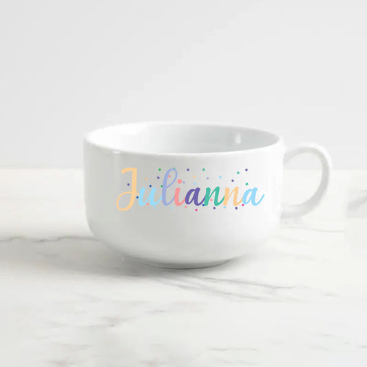 Personalized Large Colorful Popcorn Bowl