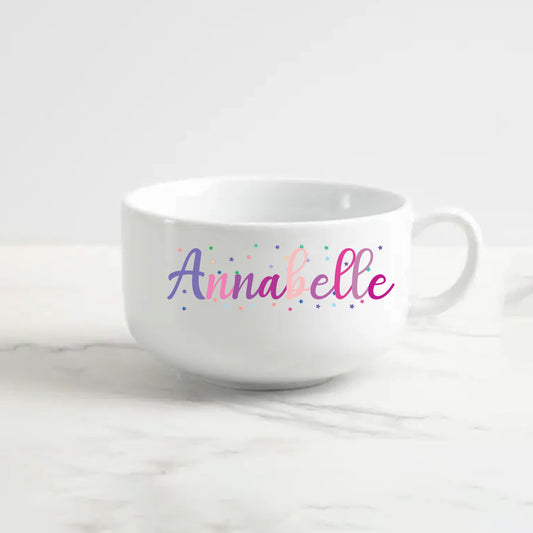 Personalized Large Purple Colorful Snack Bowl