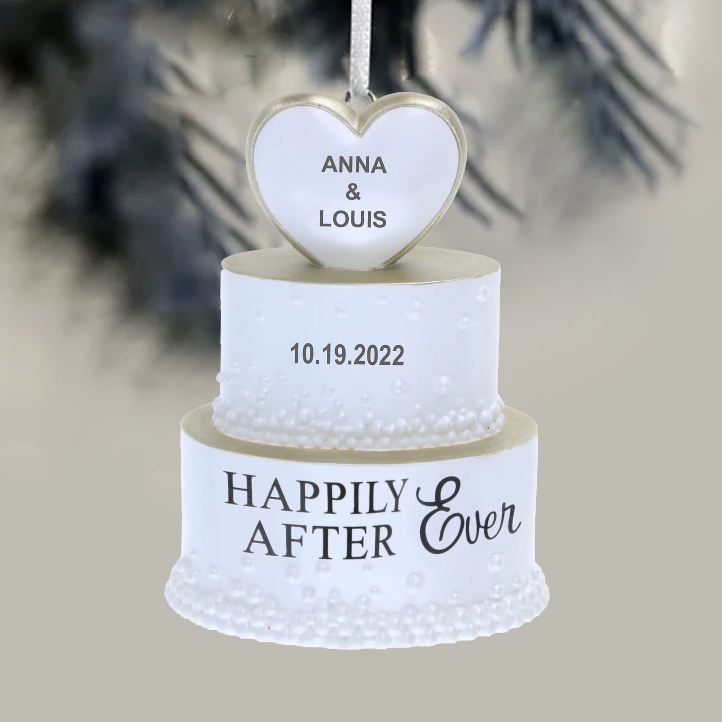 Wedding Cake Personalized Ornaments