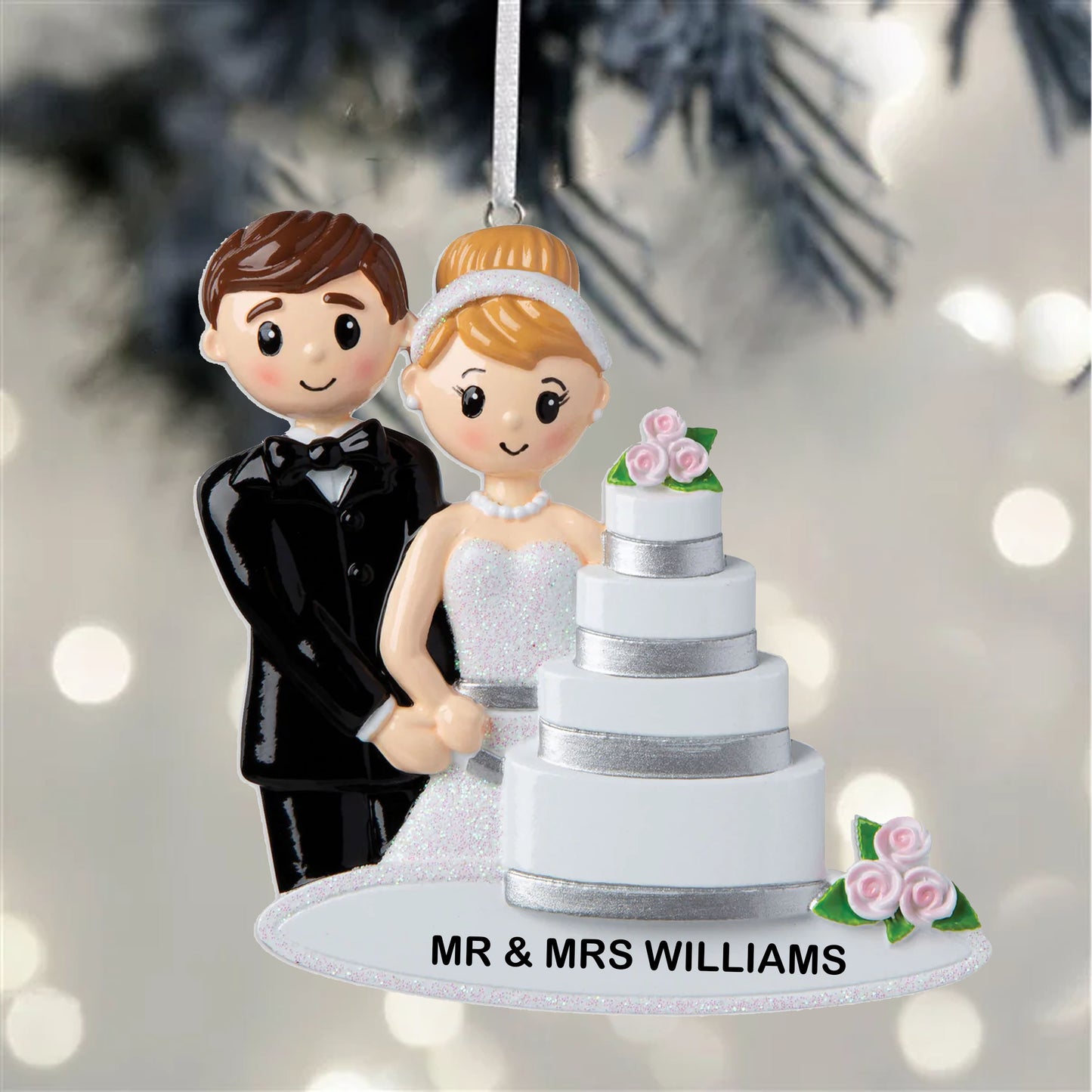 Wedding Personalized Christmas Ornament