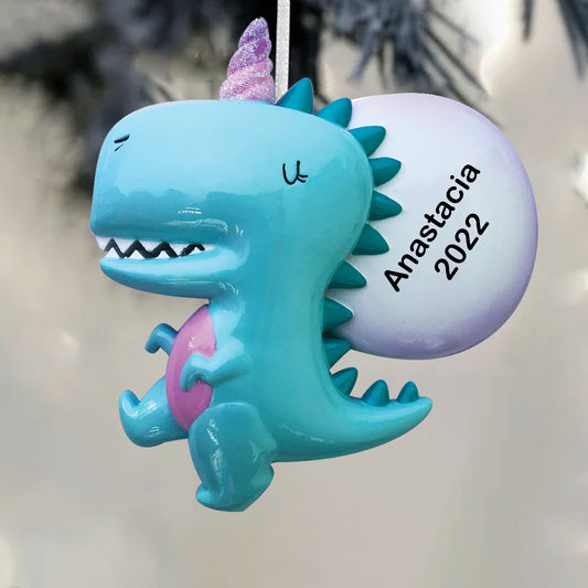 Personalized Dinosaur Christmas Ornament For Kids