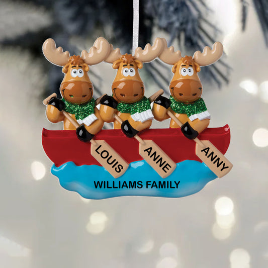 Personalized Moose Christmas Ornament