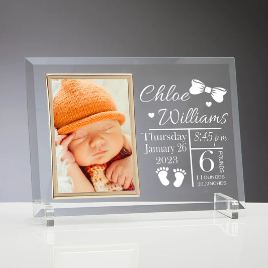Personalized Baby Glass Frame