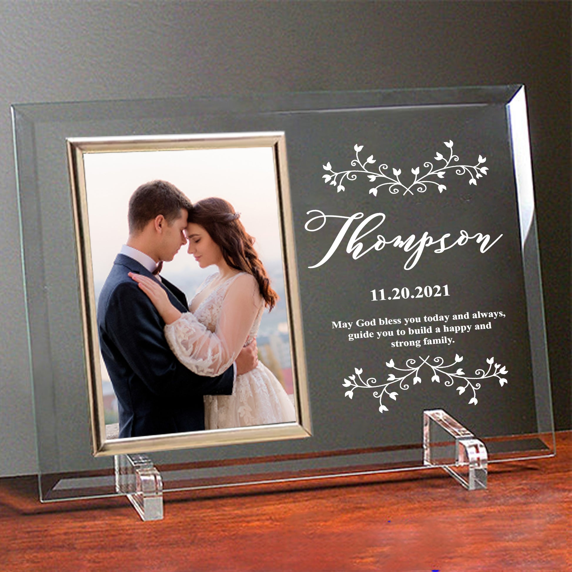 4 Love Heart Wedding Frame | Couple Wedding table frame Gifts |Wedding Gifts-Color  Printing