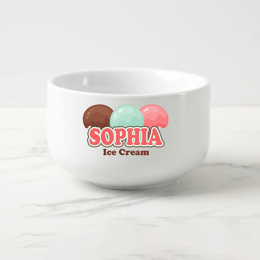 Personalized Name Ice Cream Bowl