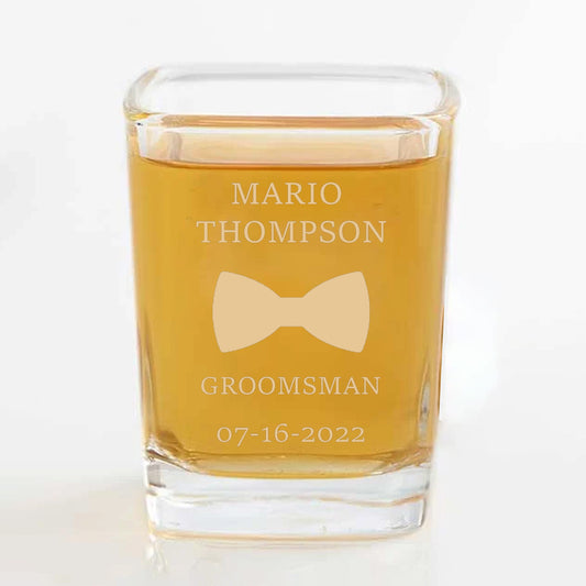 Personalized Groomsman Shot Glass