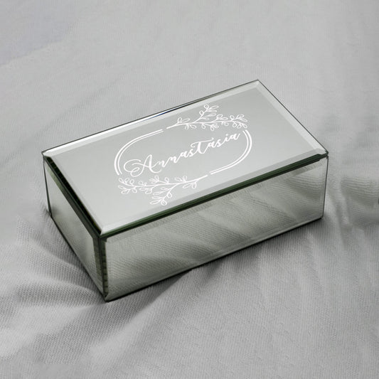 Personalized Glass Jewelry Box