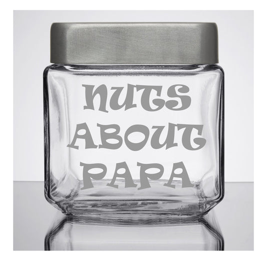 Engraved small Glass Jar