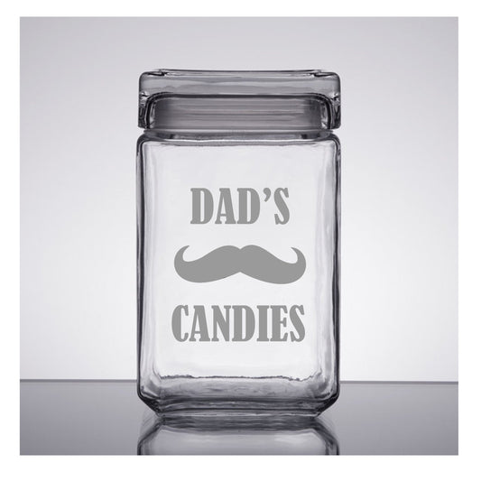Engraved Father's Day Glass Jar